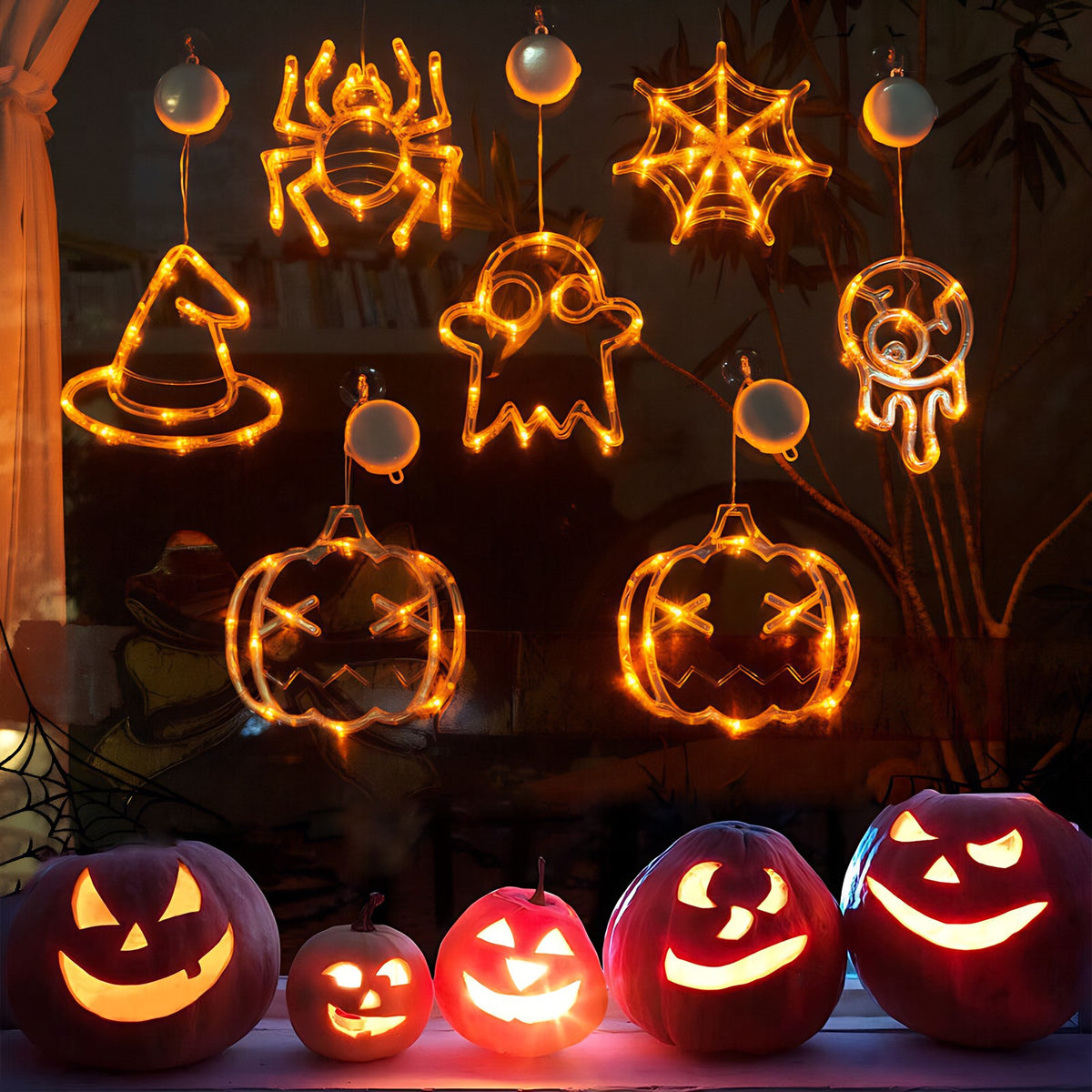 Window Hanging LED Silhouette Lights