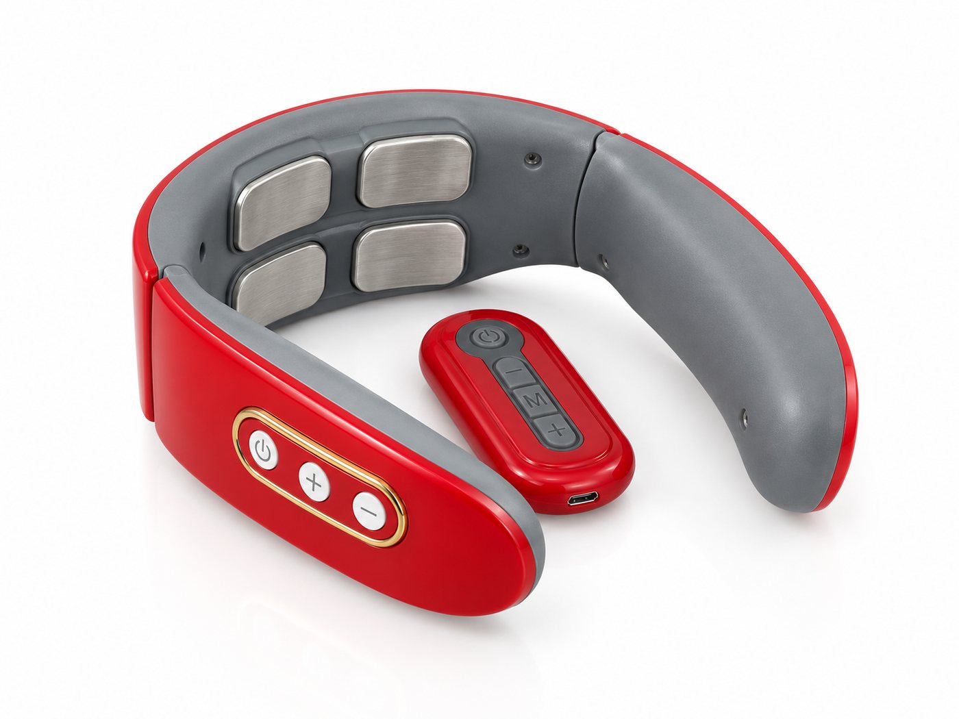 The four-pad collar with its matching handheld remote