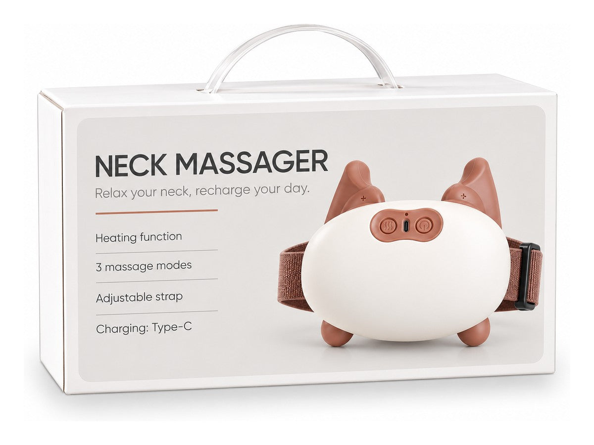 The massager in its retail box
